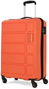 Kamiliant American Tourister Harrier|Cabin Trolley Bag Small Size (56 cms) for Travel| Hard Case Polypropylene (PP) Suitcase|360° 4-Wheel Spinner Luggage Trolley|Combination Lock|Carrot Orange
