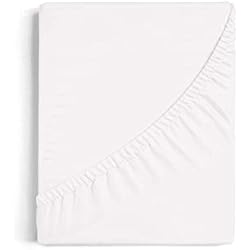 Burrito Blanco | Sábanas bajeras 150x190/200 cm | Cama de 150 cm(+ Medidas Disponibles) | Tejido de Algodón-Poliéster 50/50 | Diseño A7 Blanco