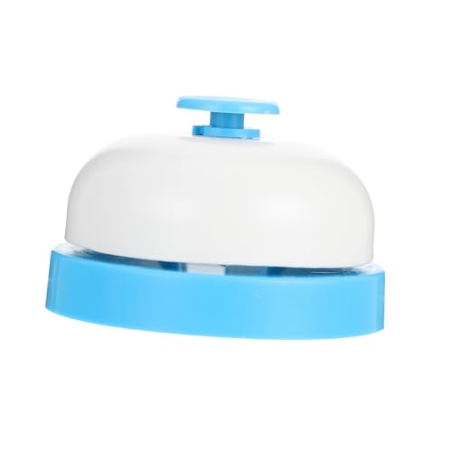 VILLCASE Sonne la Cloche Clochette Cloche d'invocation Main Qui Sonne Cloche d'appel d'hôtel Cloche de Table Cloche d'appel de Table Cloche de Service Client Acier Inoxydable Blue