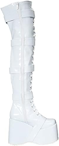 Ellie Shoes Women's Platform Over The Knee Boot 500-KAMORA-WHT-12, White, 12 | Image 5