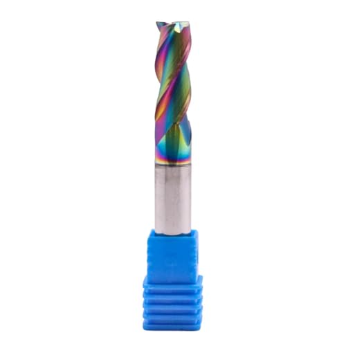 Image of 5 /16 inch 3 Flute Solid Carbide Square End Mill for Aluminum, DLC Coated | 37 Helix, 5 /16 inch Cutting Dia, 5 /16 inch Shank Dia, 13 /16 inch LOC, 2-1 /2 inch OAL, for Milling Aluminum and Copper