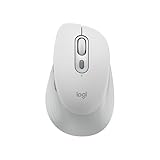 Logitech Signature Comfort M840 L Wireless Mouse, Bluetooth Mouse with Silent Clicks, SmartWheel, Customizable Buttons, Multi-Device Compatibility for Windows, MacOS, iPadOS - Off White