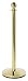 Set of 2, Classic Stanchion Posts with Round Top, 4-way Adapter Connects Up to 4 Velvet Ropes, Crowd Control Posts for Use in a Lobby - Polished Brass (Ropes Not Included)