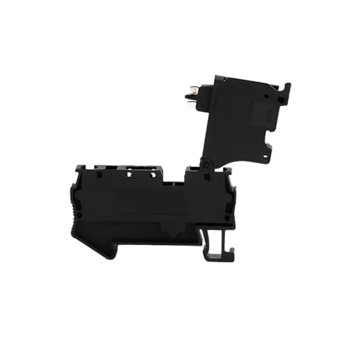 Portafusibles ST 4-HESI negro de 5x20 mm para riel DIN con palanca de desconexión, 10 unidades