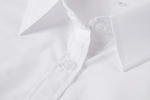 Women's Formal Work Wear White Simple Shirt (225 White, Xl) #TOP4