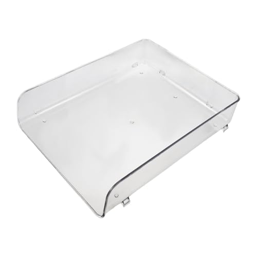 Organizador de refrigerador apilable POPETPOP con compartimentos múltiples de plástico limpio
