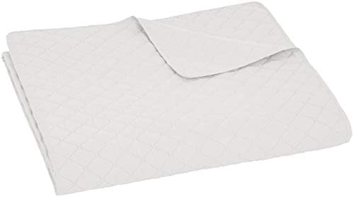Amazon Basics Oversized Embossed Coverlet, Dark Grey Diamond, 170 x 210 cm