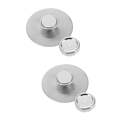UKCOCO 2 Piezas Soporte De Jabón Magnético Accesorios para Bañera Jabonera Magnética De Pared Tapas De Soporte De Secado De Jabón Contenedor De Jabón Repisa Acero Inoxidable Succión