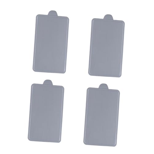 GRIRIW 100pcs Silver Large Mousse Mats Cake Serving Base Cardboard Cake Board Recyclable Cake Display Base for Wedding Birthday Party