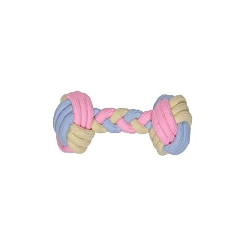Suitable for pet puppies teething training chew toys small and medium-sized dog throwing toys 9 soft and durable suits,Pink+blue+beige Cover