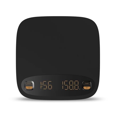 USB Charging Coffee Scale with Timer 2KG/0.1g Precision Electronic Kitchen Scale Digital Waterproof Scale Household Food Scale(USB Timer Scale)