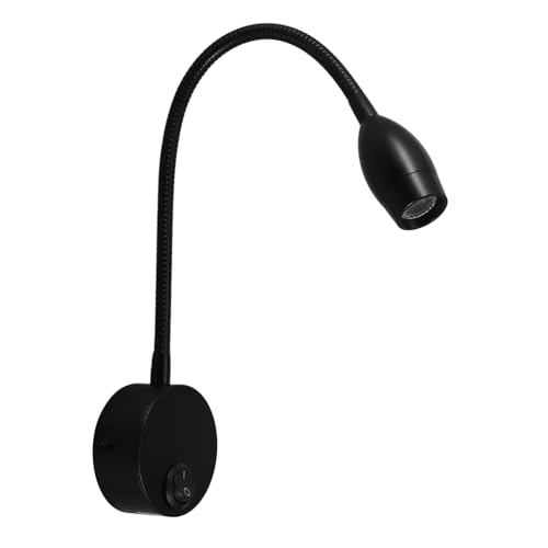 jojofuny 360grado Luz De Lectura Led De Pared Con Flexo Ajustable Rotación Lámpara De Bedside Para Dormitorio y Estudios Incluye Interruptor y Luz Cálida