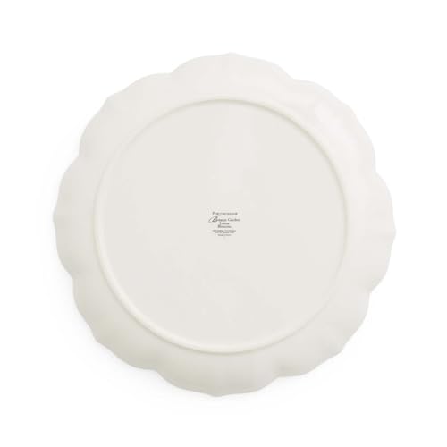 Portmeirion Botanic Garden Lotus Dinner Plate, Mexican Lily - Decorative Porcelain Dish with Butterfly Motif, 11.25\" Scalloped Rim Shape for Dining or Display - Microwave, Oven & Dishwasher Safe - Thumbnail 5