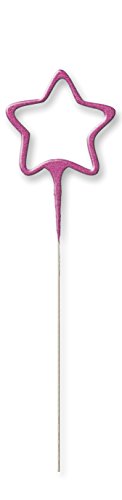 Unique Party 37414 - Glitz Pink Star Shaped Sparkler Candle