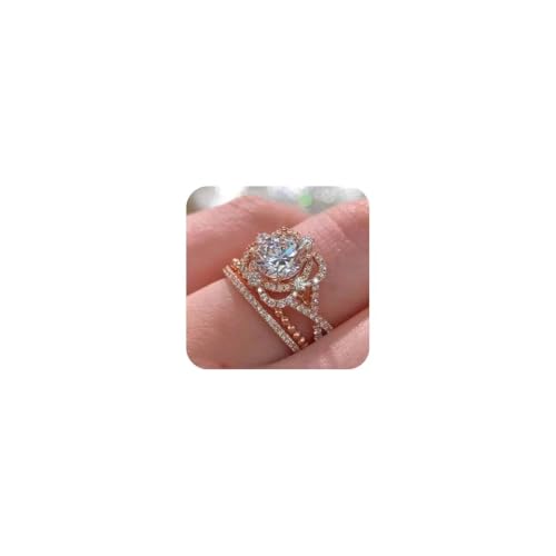 Bague florale en or rose 18 carats et diamant bicolore de haute joaillerie