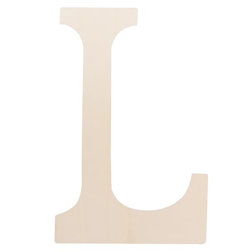 BAOOOFUL 17 Inch DIY Large Wooden Alphabet Letter,Unfinished Wooden Letters for Home Wall Decor,Blank Wood Letters Sign,Large Paintable Wood Letter for Crafts,Birthday,Wedding or Party Decoration（L）