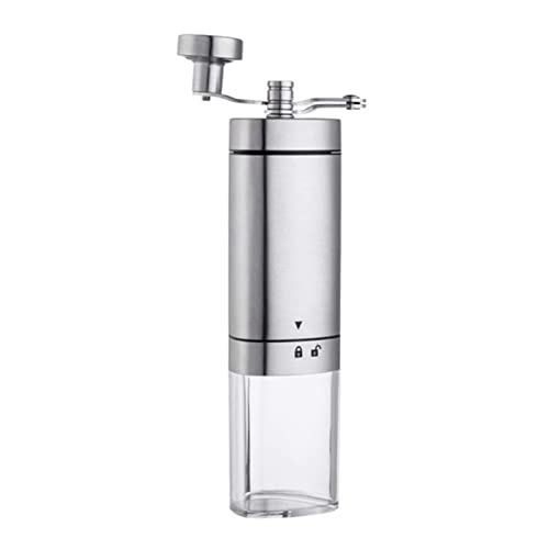 SXLCKJ Verstellbare Keramik-Kaffeemühle, tragbar, mühelos, einfache Reinigung, Edelstahl, manuell, M (Crusher)