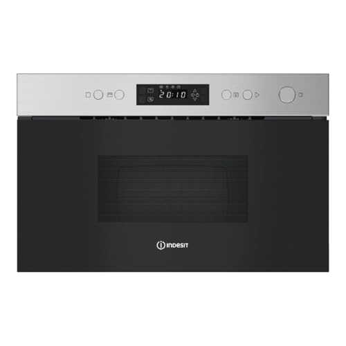 IMK12X Micro-ondes combiné, 22 litres, encastré, 750 W, noir/acier inoxydable