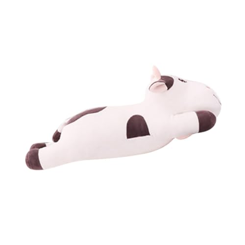 Almohada de vaca de peluche blanco en algodón suave para sofá interior