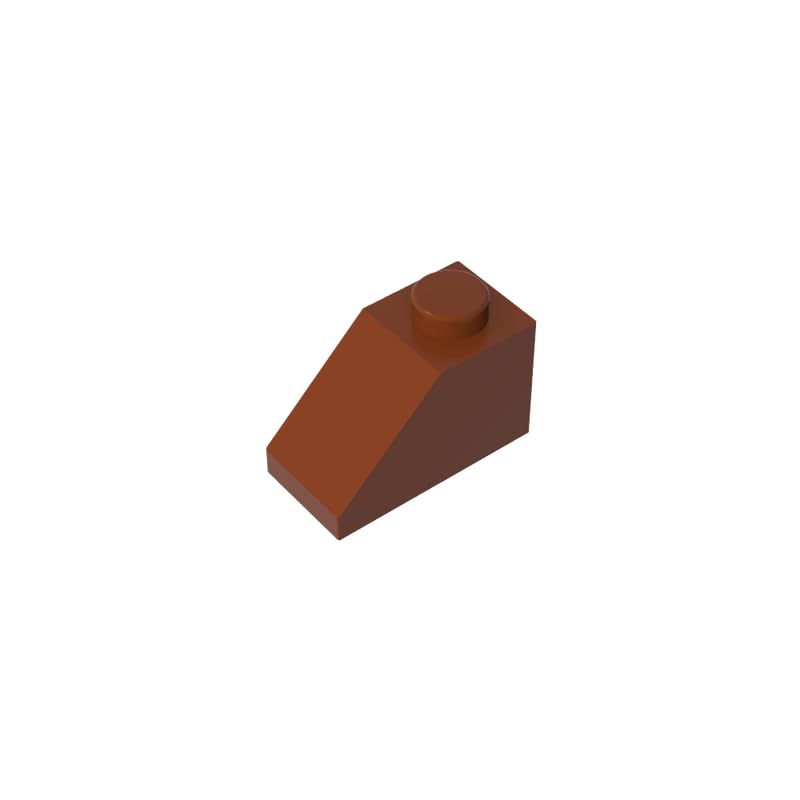 Gobricks 3040 Slope Brick 2x1 Sloped Brick 50 Pieces GDS-588 Compatible with Lego Building Blocks Color:Reddish Brown