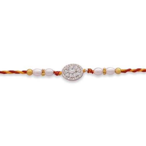 Image of 925 Silver Sacred Thread for Brother | Traditional Chandi Rakhi | Raksha Bandhan Celebration Accessory | Bracelet-Inspired Design | Gift for Bhai, Boys & Children