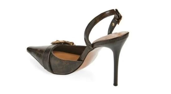 Vertundy Women's Delilah Buckle Slingback Pumps Closed Pointed Toe High Heels for Women Stiletto Vintage Heels for Women4