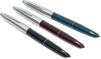 HERO PEN ORIGINAL CLASSIC FOUNTAIN PEN(Model Number 329)-Iridium Nib, Steel Cap(Black,Green,Maroon Colours)==Pack Of Three -Students &Office Gift