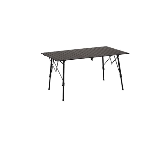 Table camping 120cm portable noire pour repas en plein air - 2