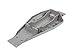 Traxxas Lower Chassis Gray 166MM Batt Compartment 3728A