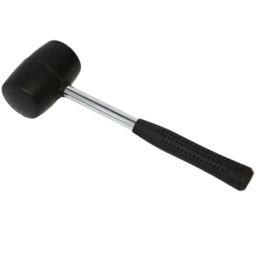 Ram 16Oz Rubber Mallet Hammer with Steel Shaft Heavy Duty DIY Mallet