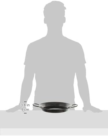 Vaello La Valenciana Enamelled Steel Induction Paella Pan, 30 cm, Black