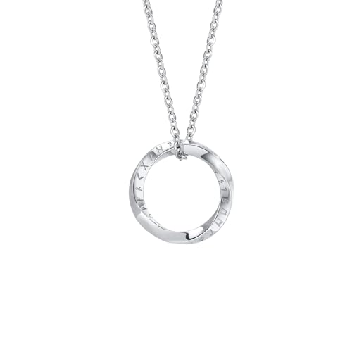 Collares vikingos nórdicos para hombres, Never Fine Plate, collar redondo con colgante Mobius Joyería de regalo masculino