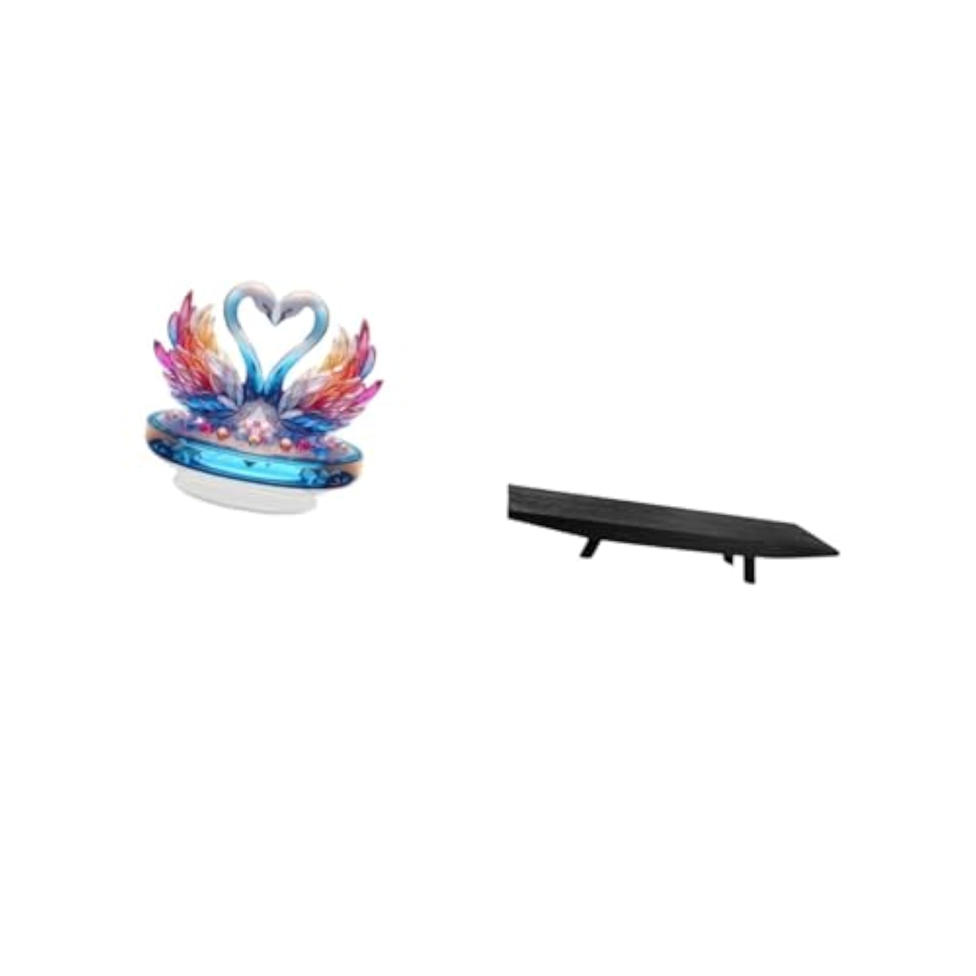 Acrylic Swan Sculpture Tabletop Centerpiece