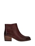 Frye Carson 2 Piping Bootie - Women's Leather Ankle Boot with Sleek Design, Cushioned Insole, and Durable Outsole for Comfort, Merlot - 11 M