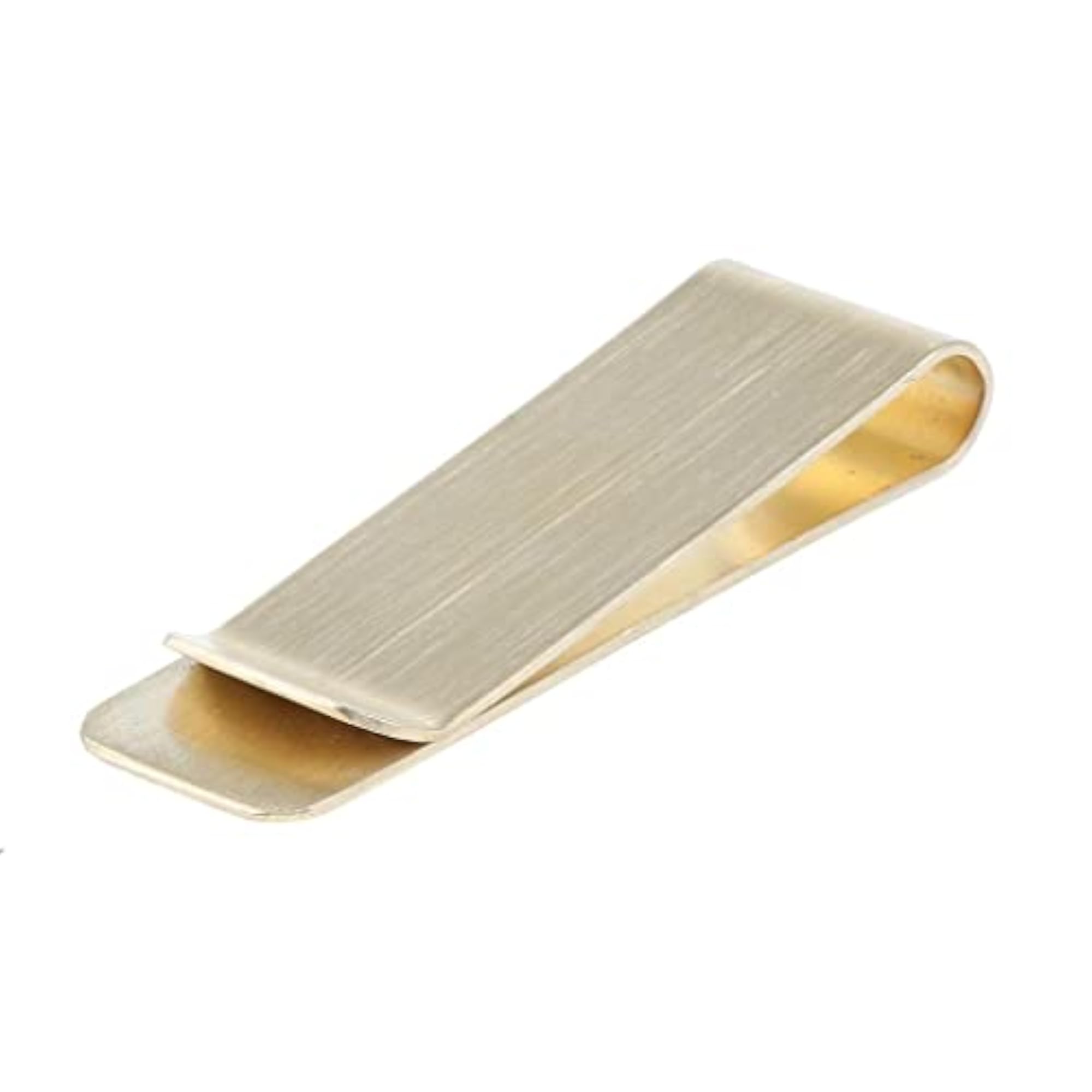 Gold Brass Men's Fashion Money Clip Wallet, Stylish Accessory