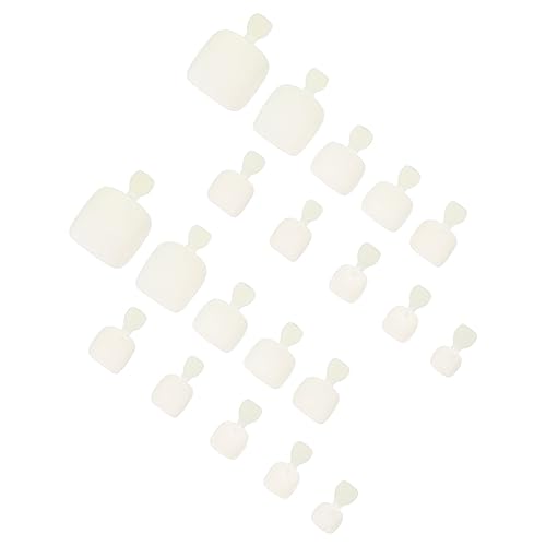FOMIYES 500 Piezas uñas de los pies presione las puntas de las uñas falsas uñas postizas hecho a mano paraca manicura pedicure accesorios de arte de uñas puntas de uñas falsas abdominales