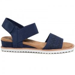 Image of Skechers Women's Desert Kiss-Stretch Quarter Strap Sandal Flat
