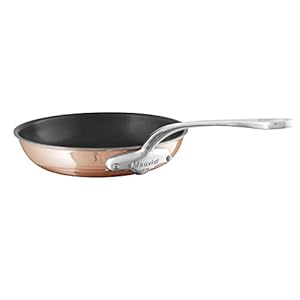 Mauviel M’6S 6-Ply Polished Copper Nonstick Frying Pan With Cast Stainless Steel Handles, 7.9-in, Made In France