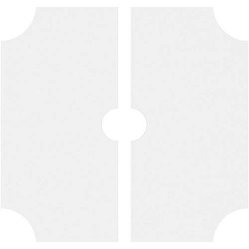 Image of Ekena Millwork CMP36LE2-05000 Locke Architectural Grade PVC Contemporary, Two Piece Urethane Ceiling Medallions 36 inchOD x 5 inchID x 21 1 /2 inchC x 1 inchP