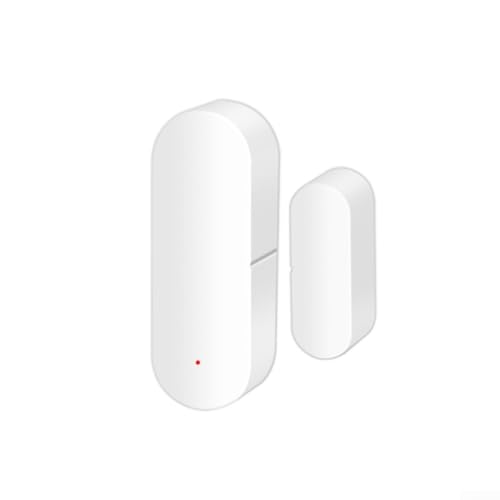 Qualoramall Lot de 2 détecteurs d'alarme de porte et de fenêtre pour système de sécurité domestique intelligent, capteur de contact magnétique sans fil avec alertes en temps réel, indicateur de