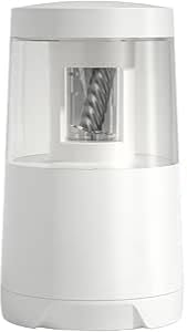 電動鉛筆削り えんぴつ削り 入学贈り物 大きな削りくずボックス ステッカー付き 折れたコアの自動除外機能 乾電池/USB 2A電源供