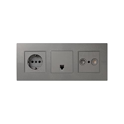 Cadre de finition 3 postes gris esmeril S.27 Scudo pour interrupteur - 3