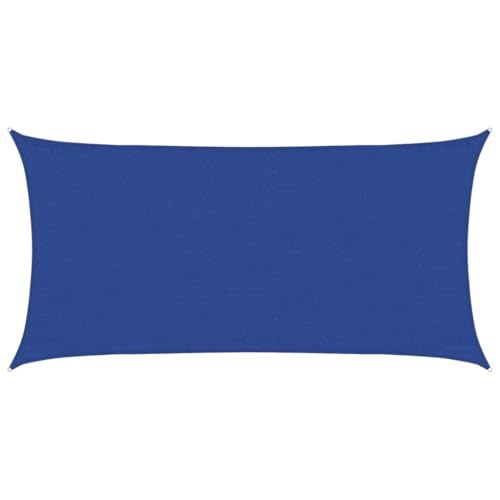 vidaXL Voile d'ombrage 160 g/m² rectangulaire Bleu 3x6 m PEHD, Voile de Soleil, Voile d’ombrage, Store de Patio, Voile de Pare-Soleil, Voile de Jardin