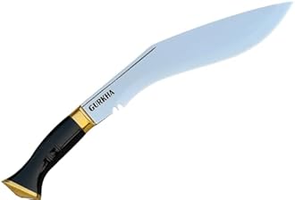 Gurkha Nepal Army Kukri Knife 9" Fixed Blade Full Tang Carbon Steel Authentic Hand Forged Historical Kukri Khukuri With Leather Sheath & 2 Small Knives - Hand-Hammered In Nepal