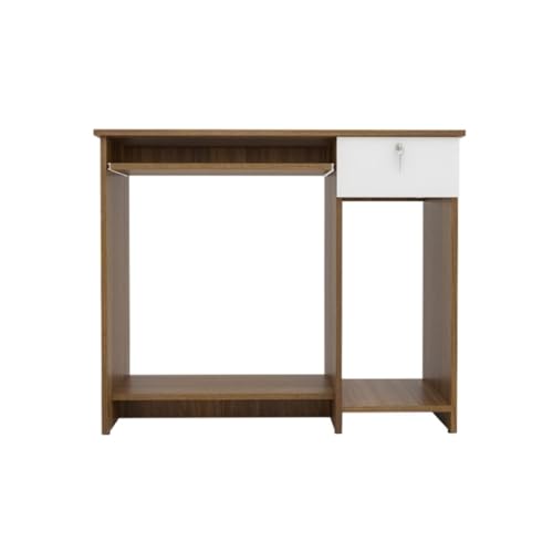 Image of Star Engineered Wood Study Table with Multi-Purpose Table Desk for Students, Computer Study Table with Drawer & Keyboard Tray - Leon Teak