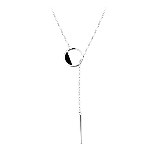 Bijoux pour les femmes modernes : collier de mariage link chain noir 925