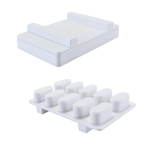 Miniatura 5 de Acoly Molde De Arroz Japonés Para Sushi 10 En 1: Antiadherente, Rectangular, De Plástico Blanco, Para Bolas De Arroz Para Sushi Y Nigiri.