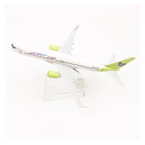 Modelos de aviones Jin B737 adorno de metal de 16 cm para escritorio 5