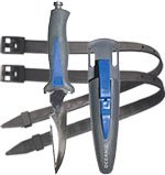Oceanic Scorpion Scuba Diving Sharp Tip Knife with Sheath and Straps
