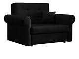Schlafsofa Viva Silver I mit Bettkasten, Sofa mit abgerundete Armlehnen, einsitzer Polstersofa mit Schlaffunktion inkl. Kissen, Bettsofa, Farbauswahl, Wohnlandschaft (Kronos 07)